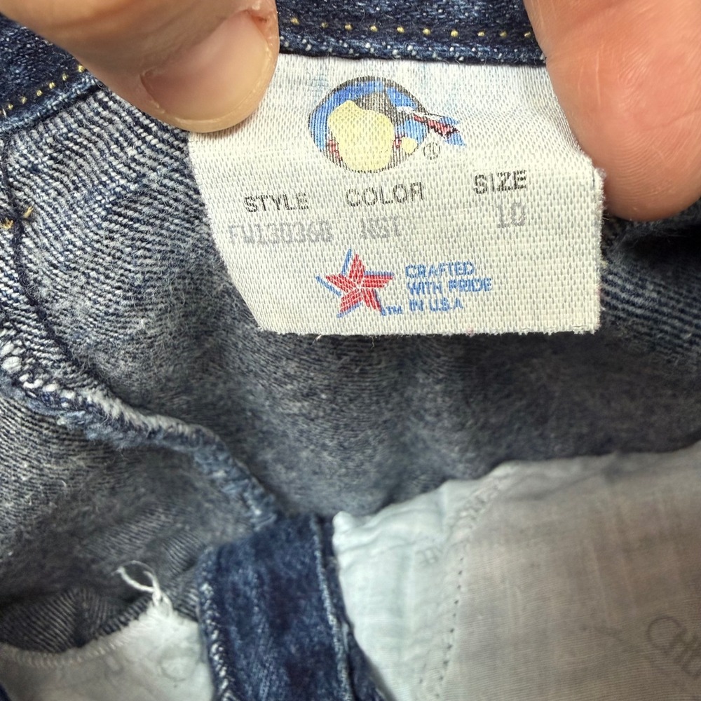 Vintage Cherokee High Waist Western Yoke Pleated Blue Denim Jeans USA Made Sz 10 - Picture 3 of 10